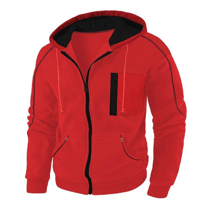 Men's Full Zip Hoodie Jacket - Casual Sportswear with Pocket - Buy Center