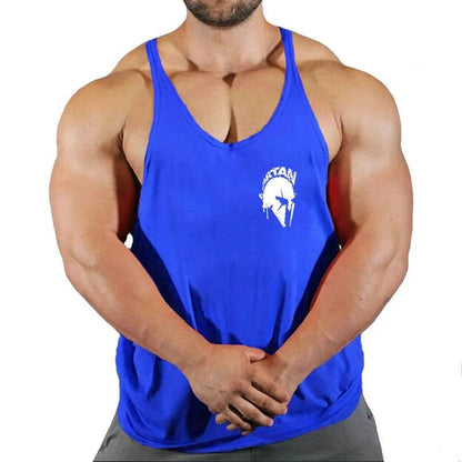 Men's Cotton Gym Singlet - V-Neck Bodybuilding Tank Top for Workouts - Buy Center