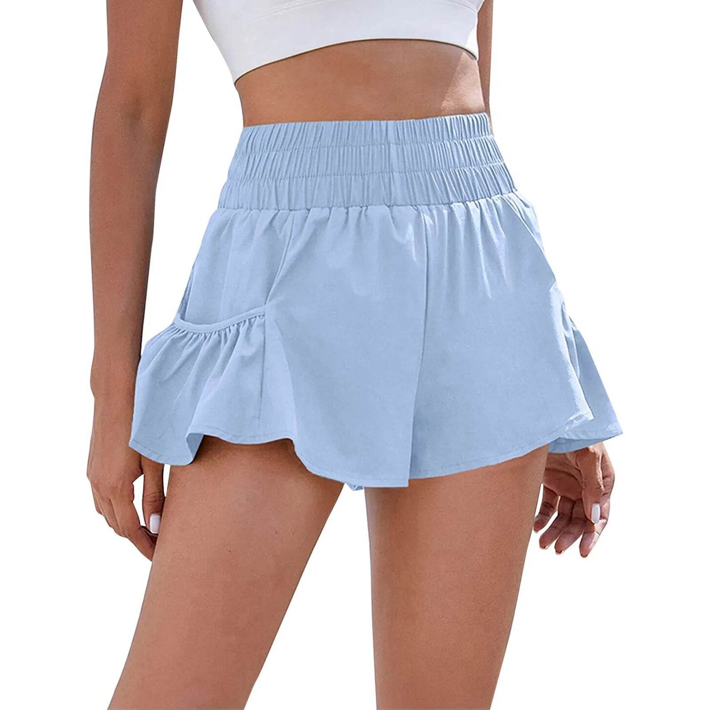 MXWFDY Women's High Waist Sports Shorts - Quick Dry, Casual Fit - Buy Center