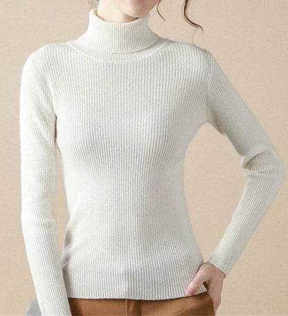 Women's Fall Turtleneck Sweater - Soft Cashmere Knit Pullover - Buy Center