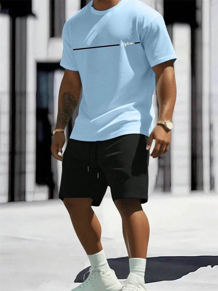 YEAE Men's Summer Casual Suit - Breathable Short Sleeve Set - Buy Center