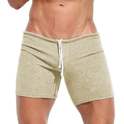 Summer Men’s Slim Fit Shorts - Elastic Waist Beach Casual Above Knee - Buy Center