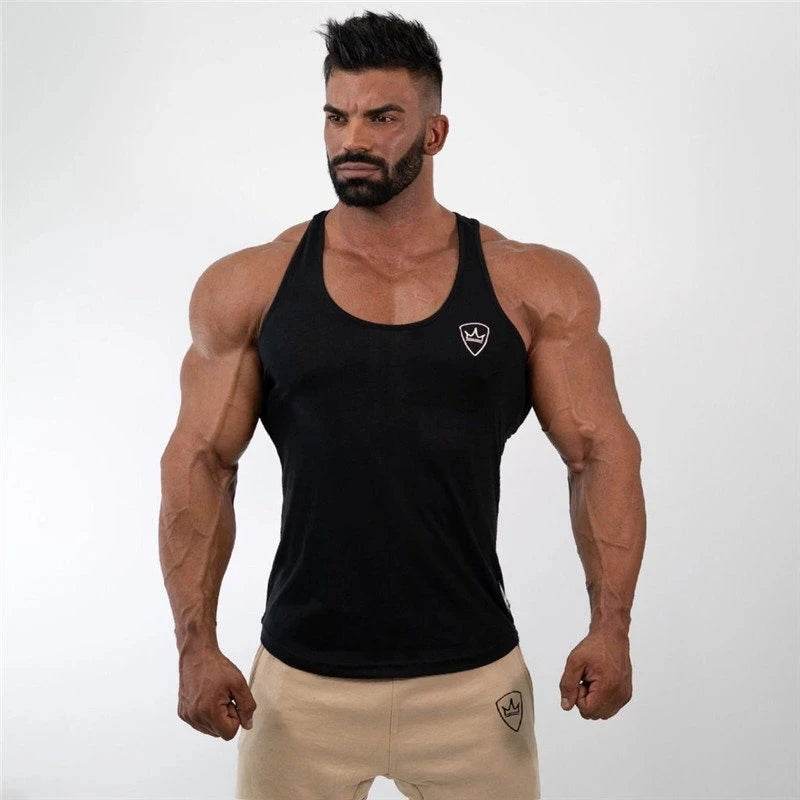 2024 Men's Cotton Tank Tops - Sleeveless Gym Vest for Fitness - Buy Center