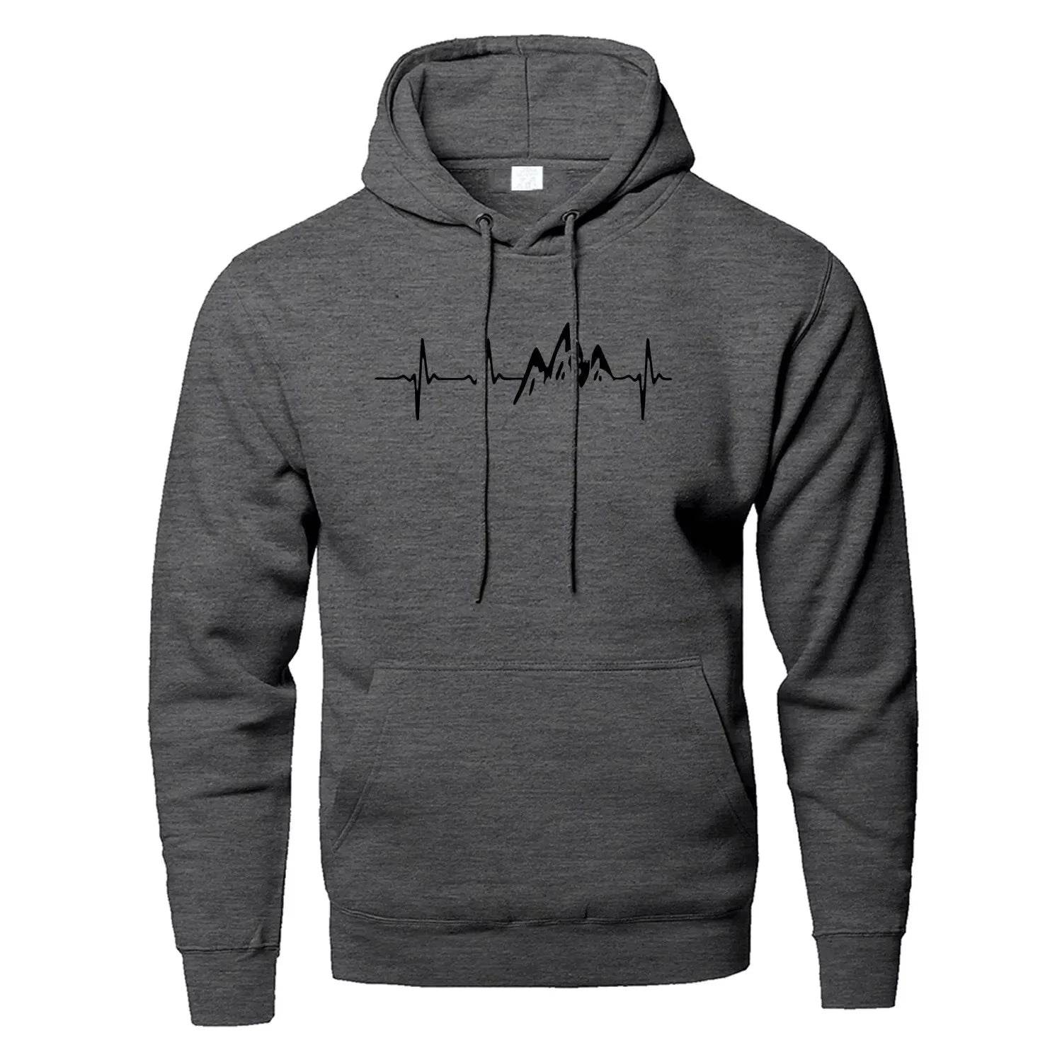 Mountain Heartbeat Hoodies - Casual Long Sleeve Sweatshirt for Teens - Buy Center