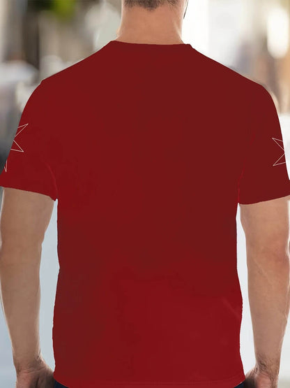 2025 Men's Printed Round Neck Shirt - Breathable Quick Dry Comfort - Buy Center