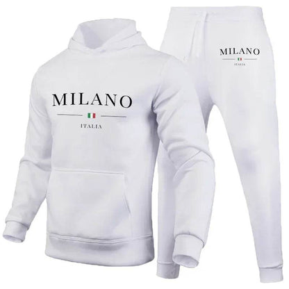Milano Print Men's Luxury Hoodie Set - Casual Jogging Tracksuit - Buy Center