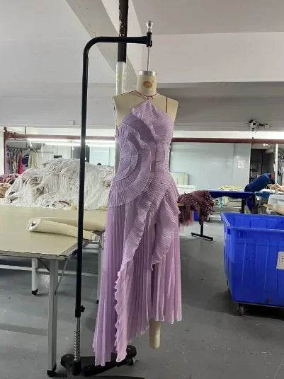 Chin.Sweety Elegant Backless Evening Gown - A-Line Summer Dress - Buy Center