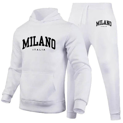 Milano Print Men's Luxury Hoodie Set - Casual Jogging Tracksuit - Buy Center