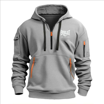 Stylish Men's Printed Hoodie - Multi-Zipper Design for Casual Comfort - Buy Center
