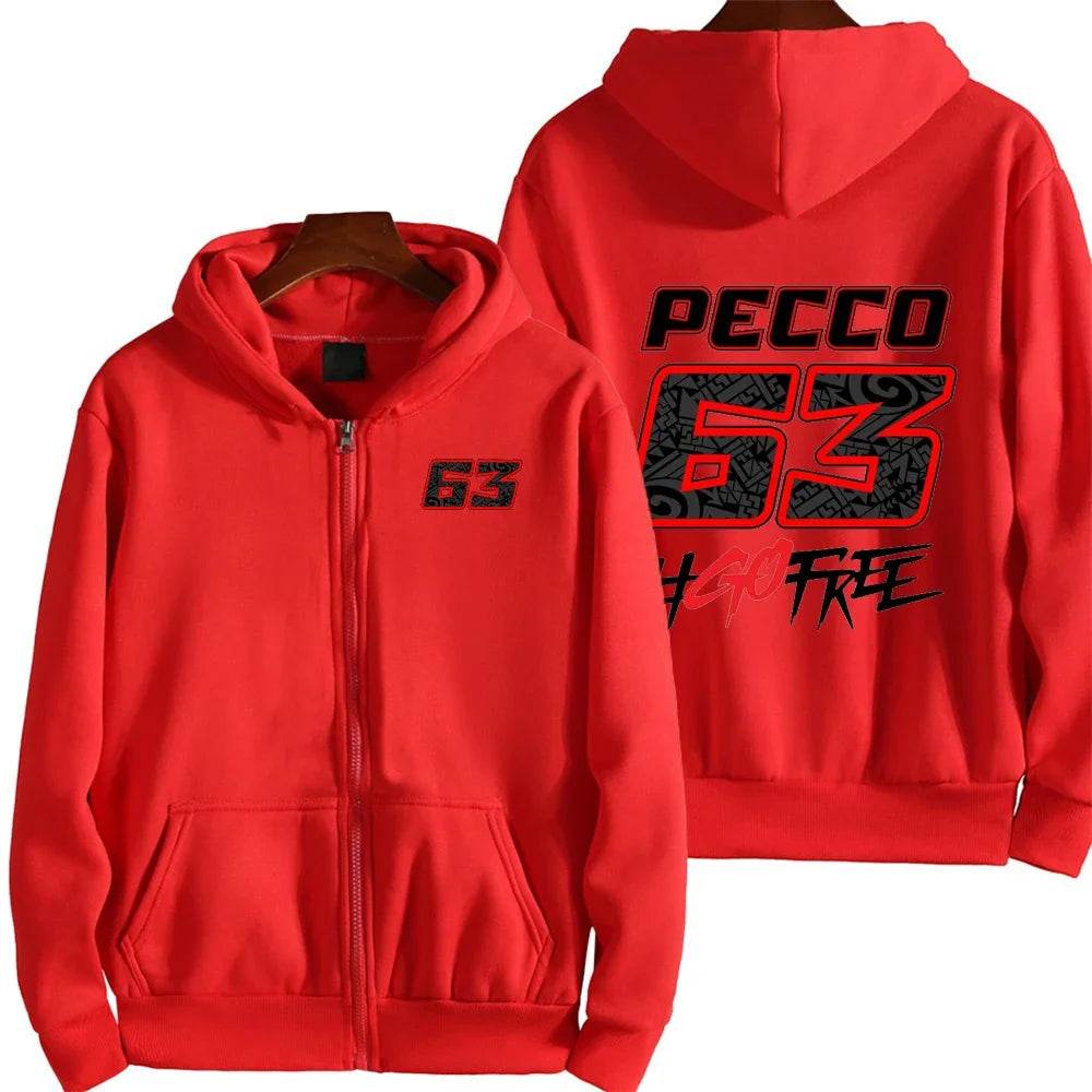 Pecco Bagnaia Zip Up Hoodie - Spring Autumn Casual Men’s Jacket - Buy Center