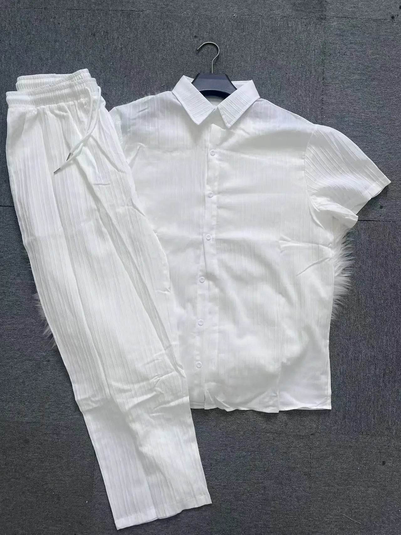 Ayrbao Men's Summer Suit - Casual Thin Knit Sweatsuit Set - Buy Center