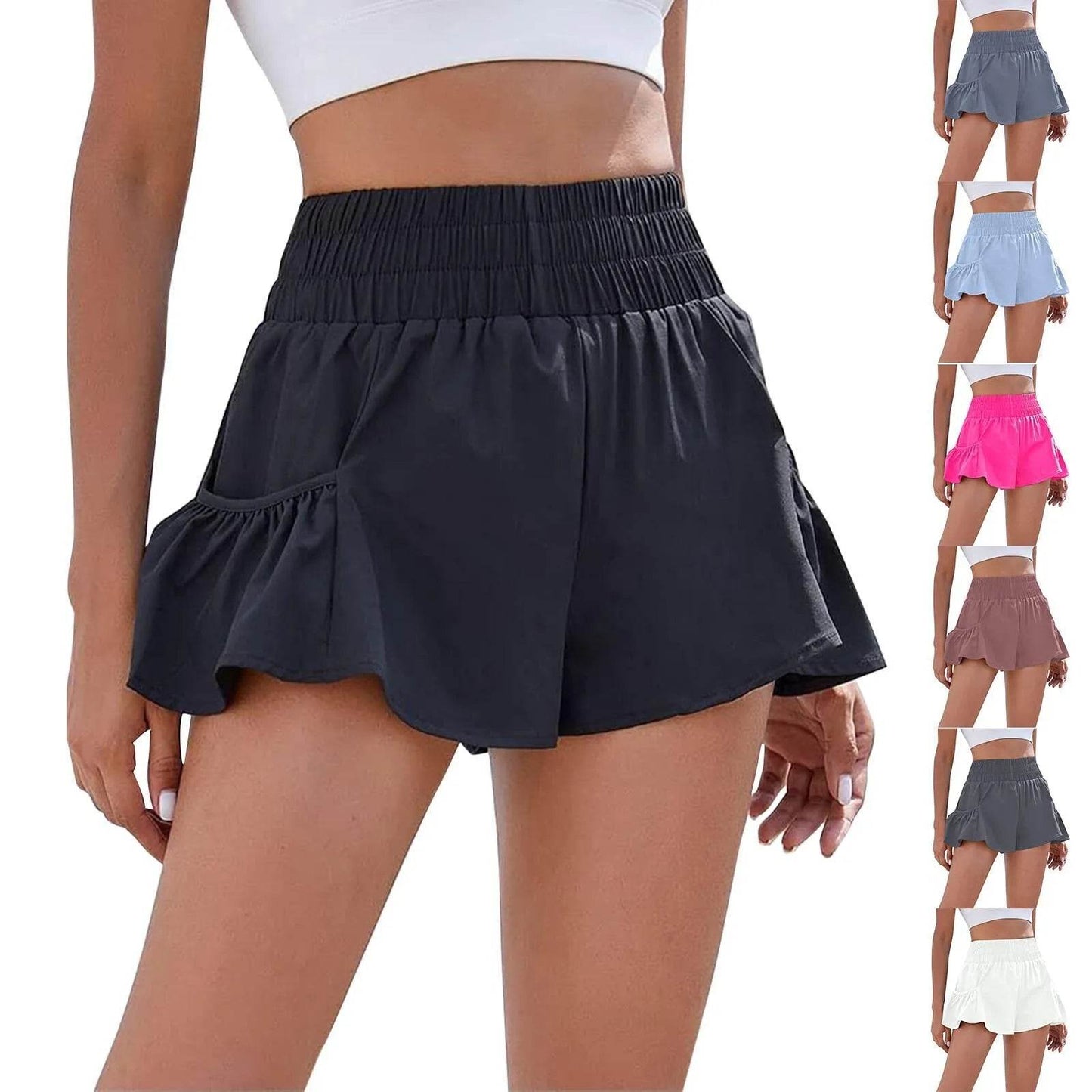 MXWFDY Women's High Waist Sports Shorts - Quick Dry, Casual Fit - Buy Center