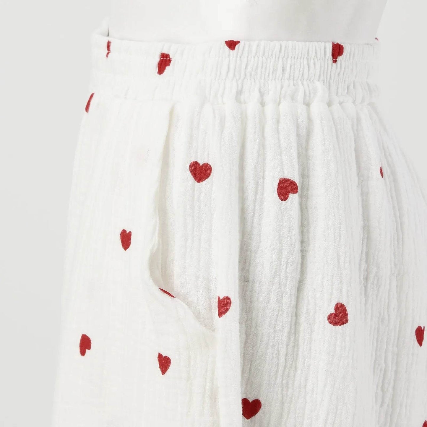 Women's Sweet Love Heart Print Ruffles 2-Piece Lounge Set - Buy Center