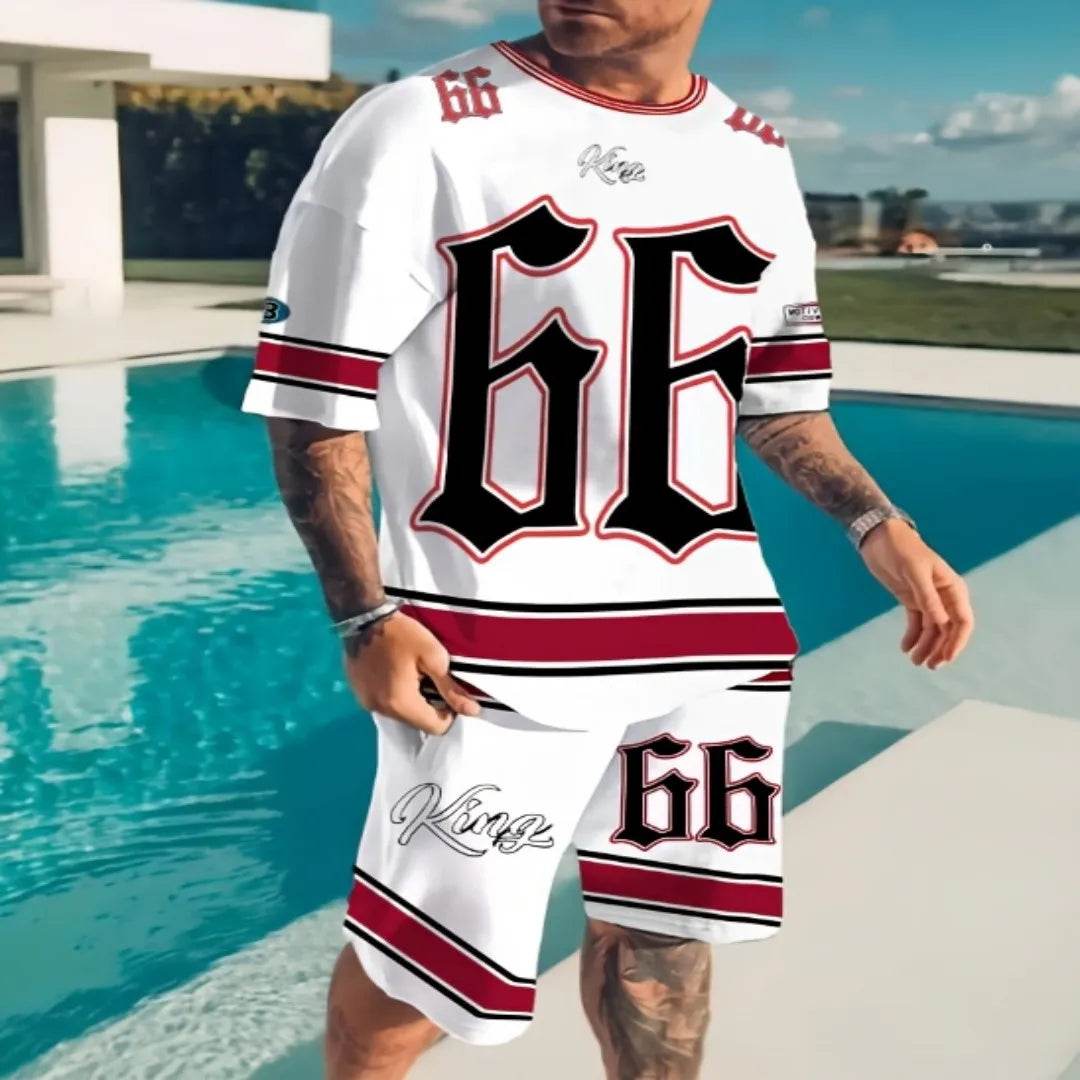 2025 Casual Men's Suit - 3D Printed Chicago Pattern Pullover - Buy Center