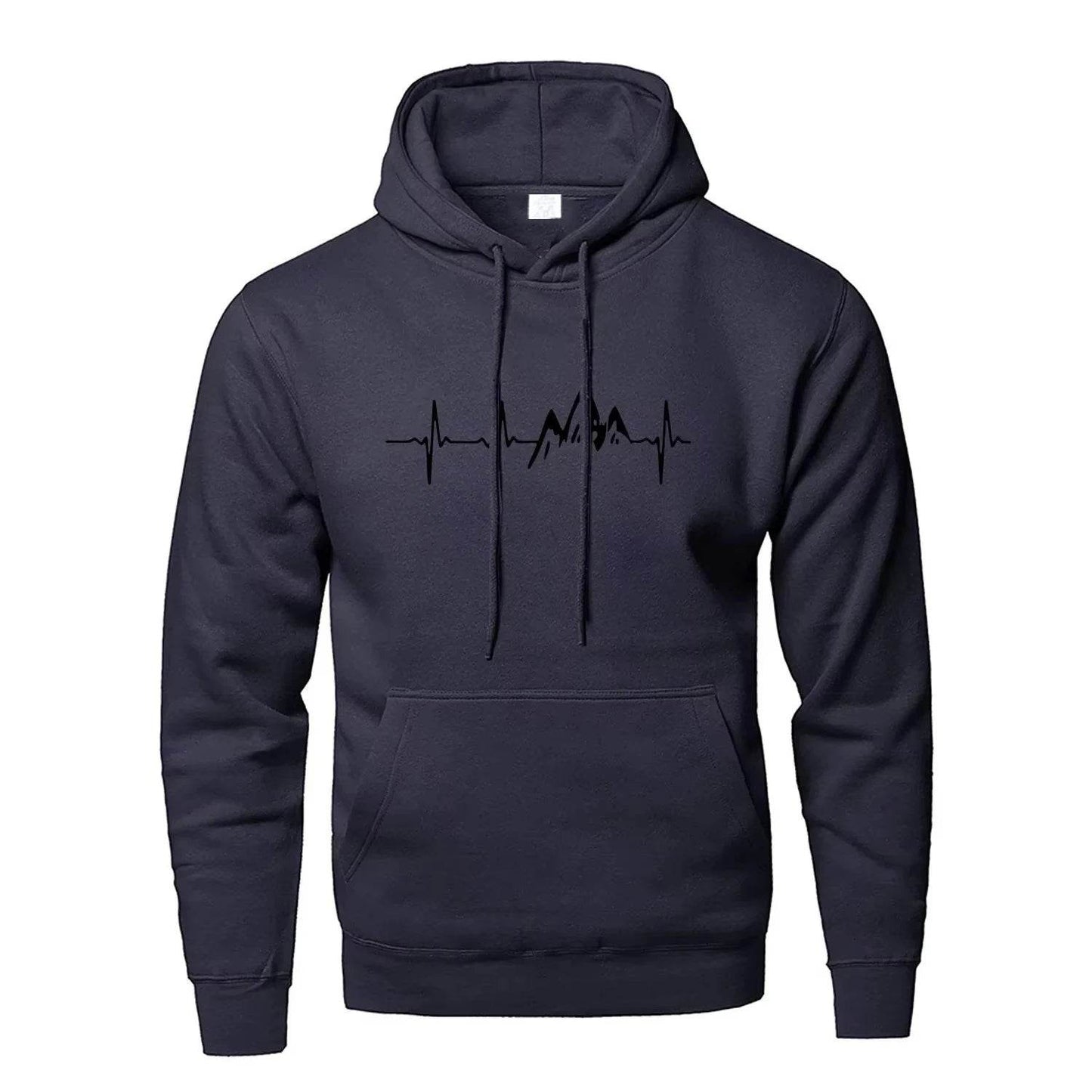 Mountain Heartbeat Hoodies - Casual Long Sleeve Sweatshirt for Teens - Buy Center