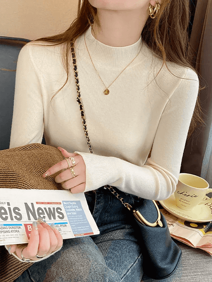 Women's Autumn Winter Turtleneck Sweater - Slim Fit Knitted Top - Buy Center
