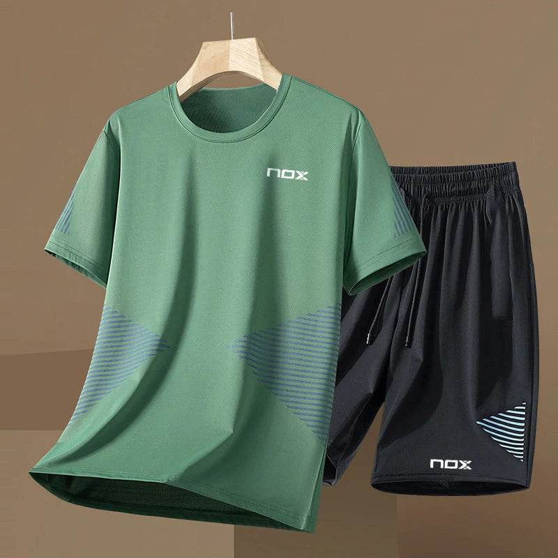 2024 Men's Tennis Sportswear Set - Short Sleeve Round Neck T-shirt - Buy Center