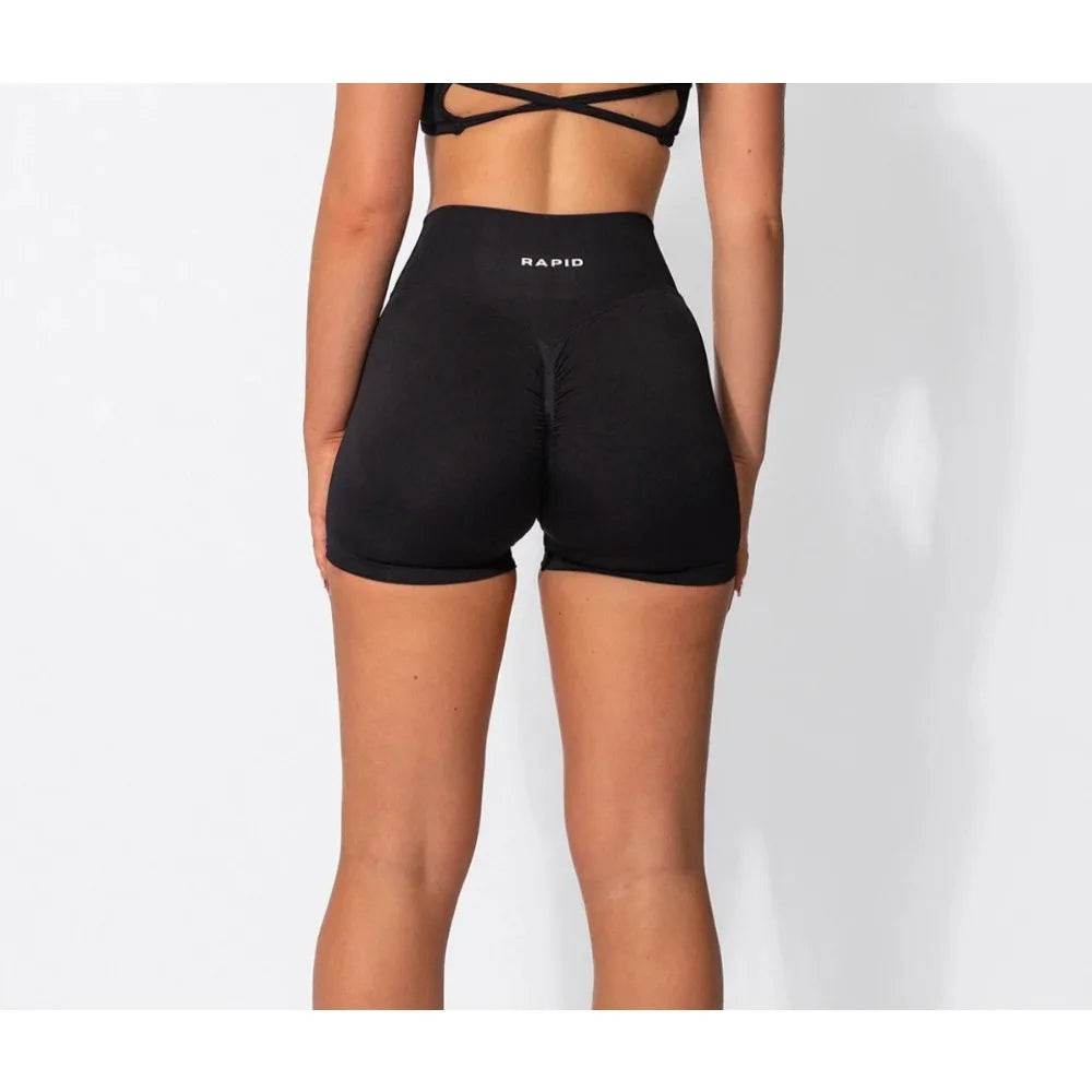 Women's Low Waist Seamless Yoga Shorts - Scrunch Bum Design - Buy Center