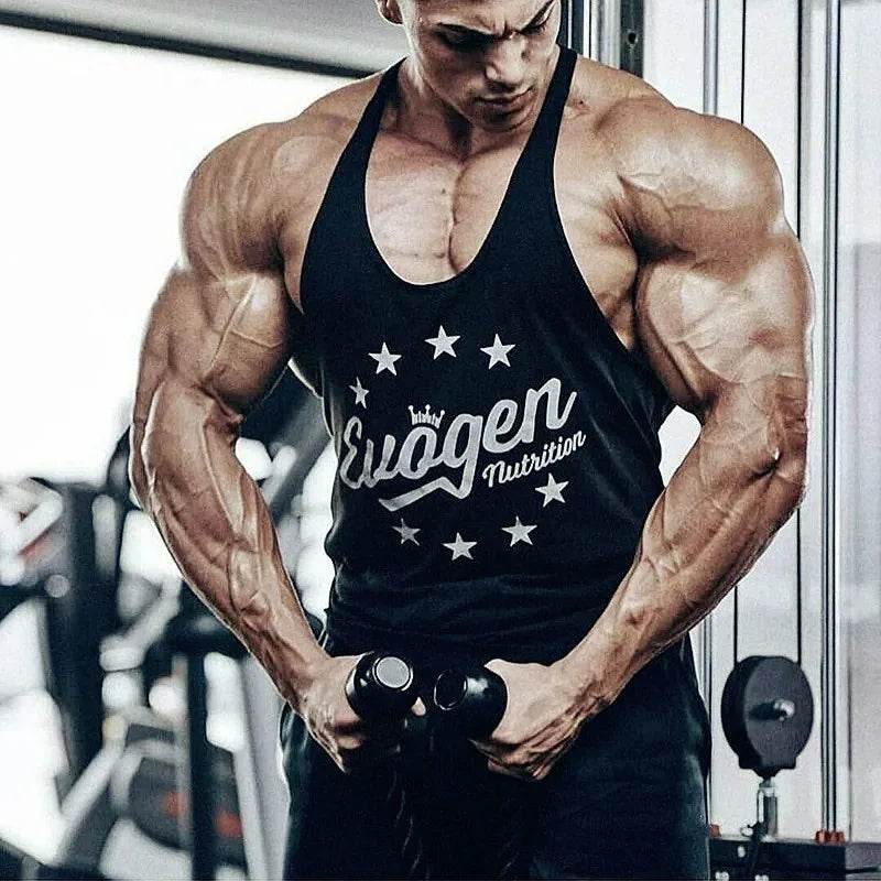 VANQUISH FITNESS Men's Cotton Sports Tank Top - Sleeveless Gym Vest - Buy Center