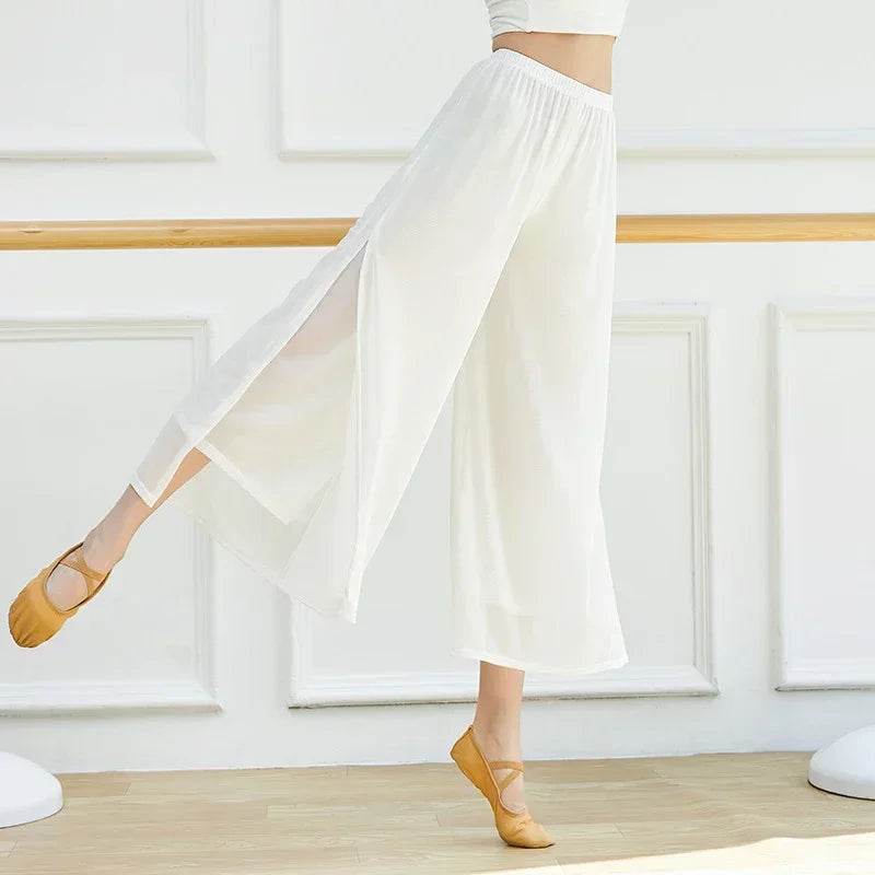 Women's Loose Wide Leg Dance Pants - Comfortable Ankle-Length Trousers - Buy Center