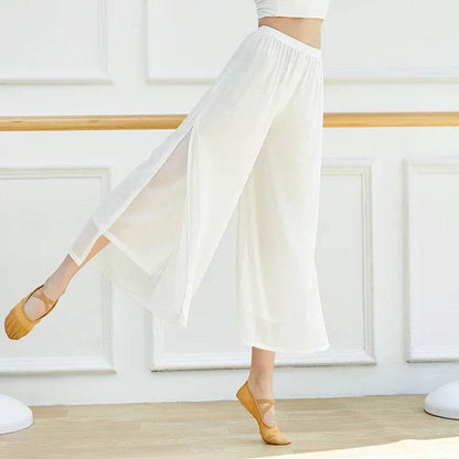 Women's Loose Wide Leg Dance Pants - Comfortable Ankle-Length Trousers - Buy Center
