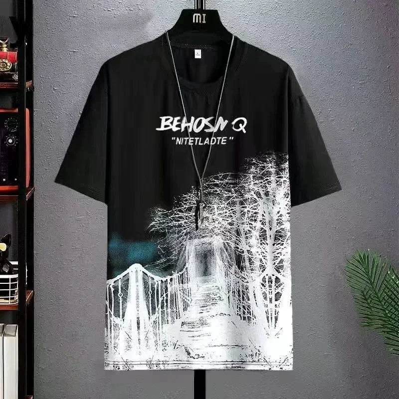 Men's Casual Summer Suit - Plus Size Round Neck Half Sleeve Top - Buy Center