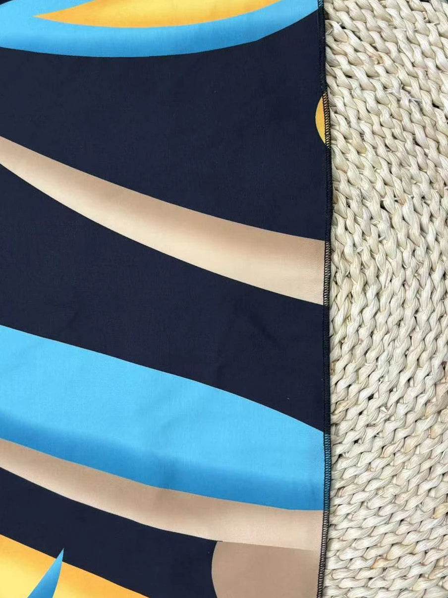 Tropical Print V-Neck Maxi Dress - Women's Fit and Flare Spring Style - Buy Center