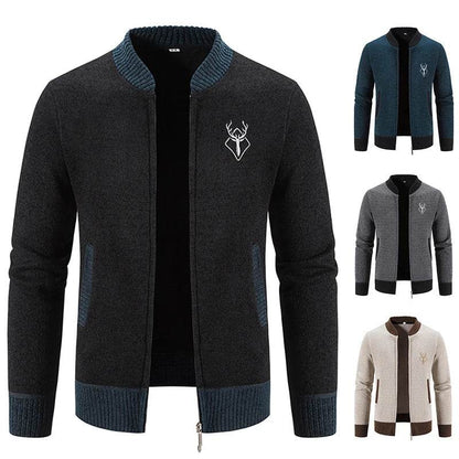 ENWEIGE Men's Knit Sweater Jacket - Casual Cold Weather Y2K Streetwear - Buy Center