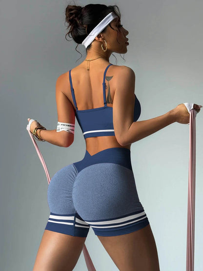 Women’s Outdoor Sports Set - V Back Bra and Shorts for Yoga - Buy Center