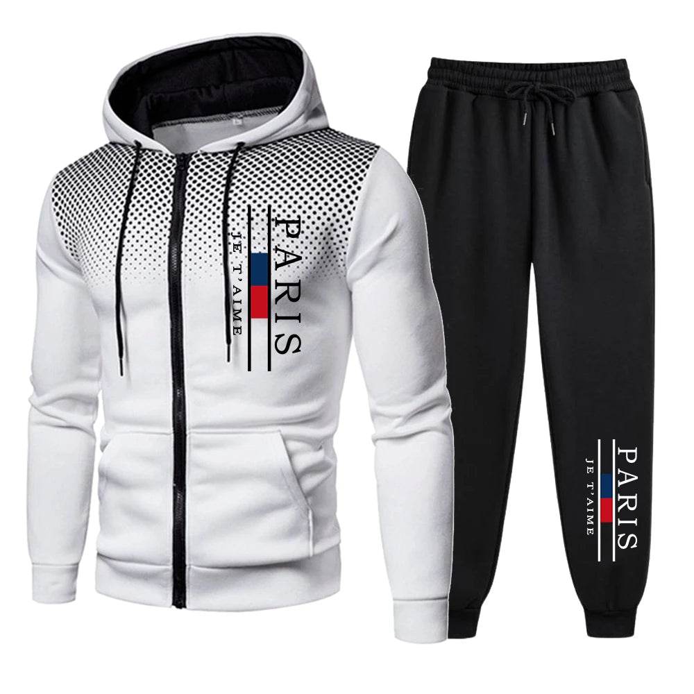 Men's Casual Fashion Tracksuit - Zipper Jacket & Jogging Pants Set - Buy Center