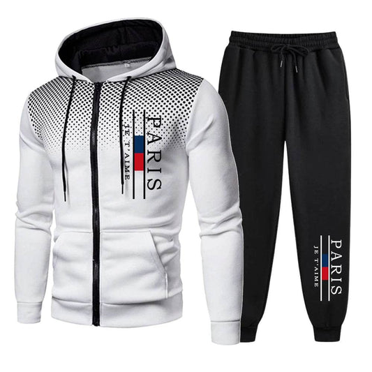 Men's Casual Fashion Tracksuit - Zipper Jacket & Jogging Pants Set - Buy Center