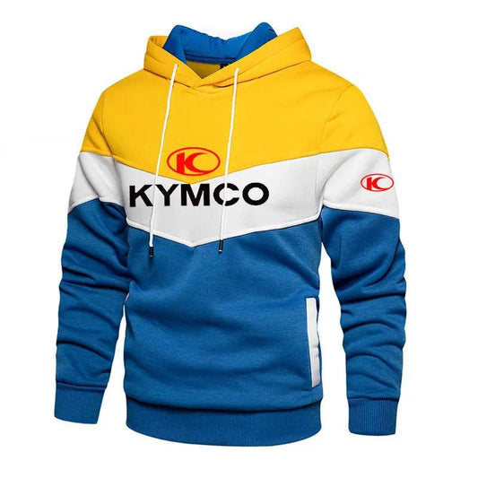 KYMCO Men's Hoodie - Fashionable Patchwork Pullover for Fall 2025 - Buy Center