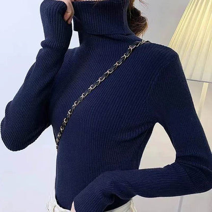 Women's Fall Turtleneck Sweater - Soft Cashmere Knit Pullover - Buy Center