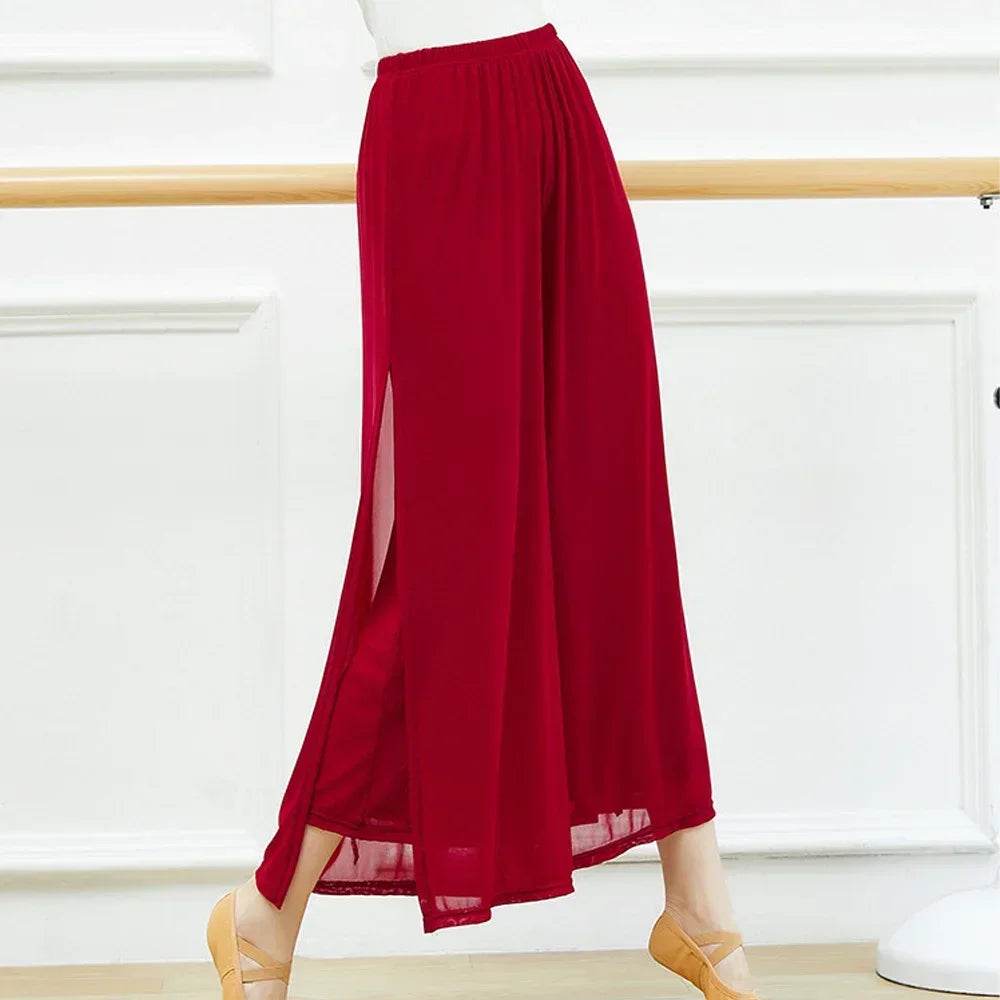 Women's Loose Wide Leg Dance Pants - Comfortable Ankle-Length Trousers - Buy Center