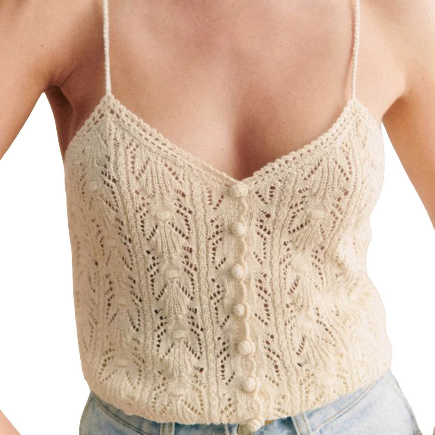 Combhasaki Women's Y2K Sleeveless Sweater Vest - Backless Knit Top - Buy Center