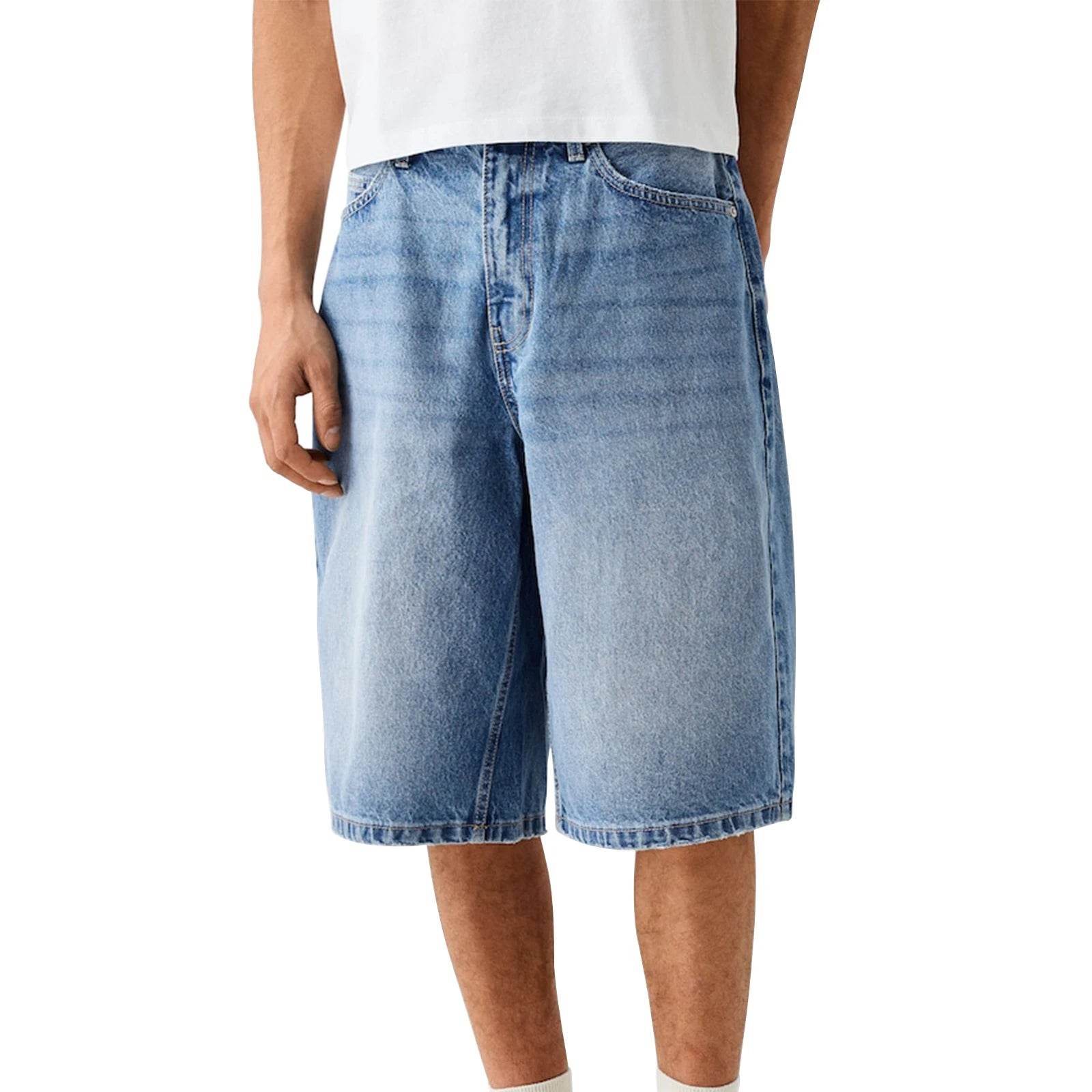 Men's Summer Denim Shorts with Pockets - Trendy Casual Streetwear - Buy Center