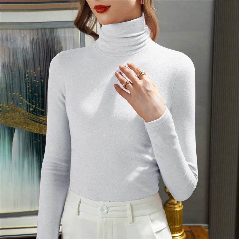 Oeak Slim Knitted Turtleneck Top - Casual Autumn/Winter Women Sweater - Buy Center
