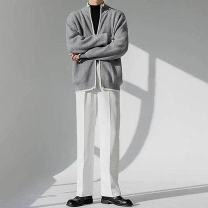 SANWOOD Men's Wool Knit Cardigan Coat - Trendy Three-Color Design - Buy Center