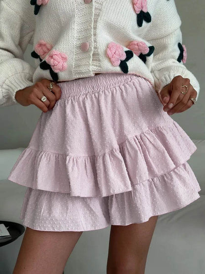 Orinchic Women's High-Waisted Ruffled Cotton Shorts - Summer Style - Buy Center