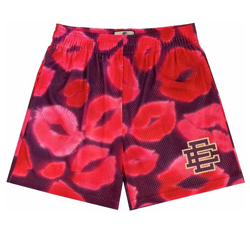Eric Emanuel Men's Floral Printed Mesh Shorts - 2025 Summer Gym Style - Buy Center