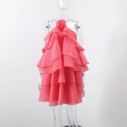 LLYGE Women’s Maxi Dress - Beach Layer Ruffles, Backless Sleeveless Style - Buy Center