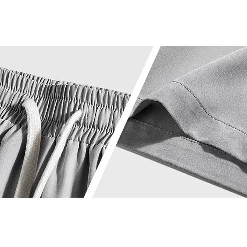 2024 Men's Summer Ice Silk Shorts - Quick Dry Casual Sportswear - Buy Center