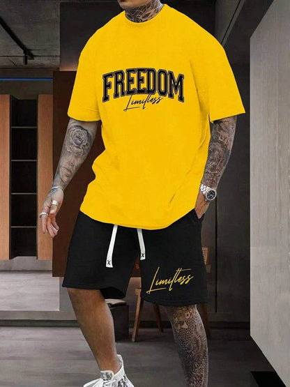 Men's Summer Casual Two-Piece Short Sleeve T-Shirt & Shorts Set - Buy Center