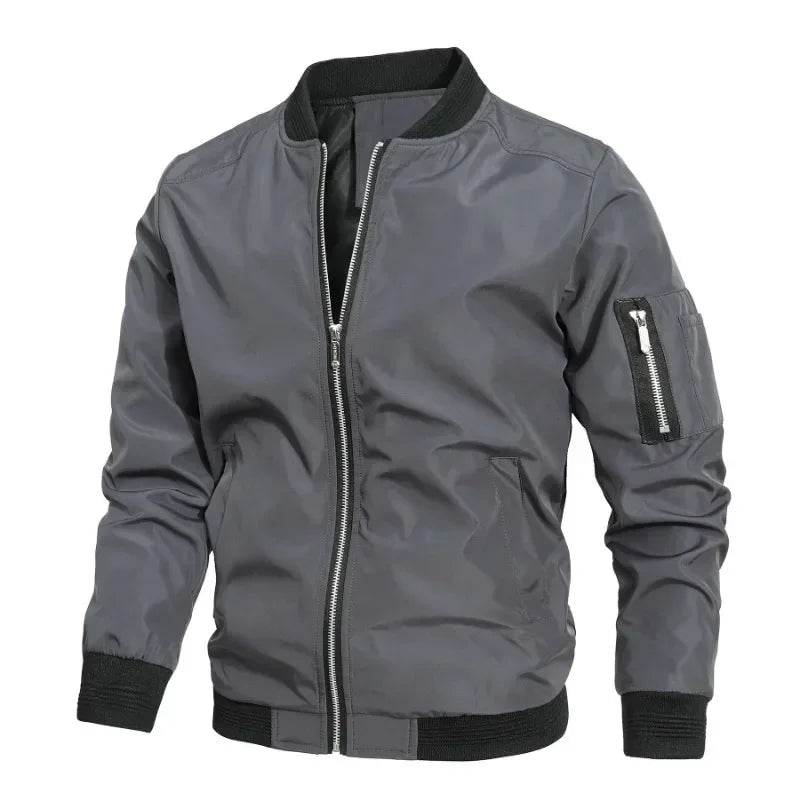 BTQWFD Men's Lightweight Bomber Jacket - Casual Windbreaker with Pockets - Buy Center