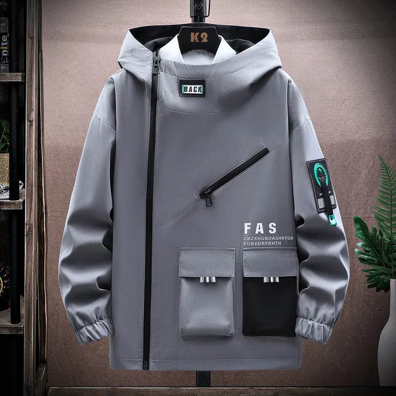 Men’s Pilot Hooded Zipper Jacket - Casual Spring/Autumn Pullover Coat - Buy Center