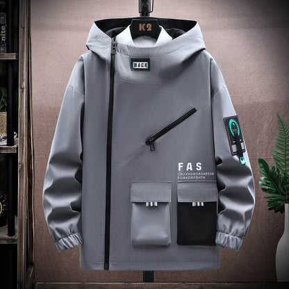 Men’s Pilot Hooded Zipper Jacket - Casual Spring/Autumn Pullover Coat - Buy Center