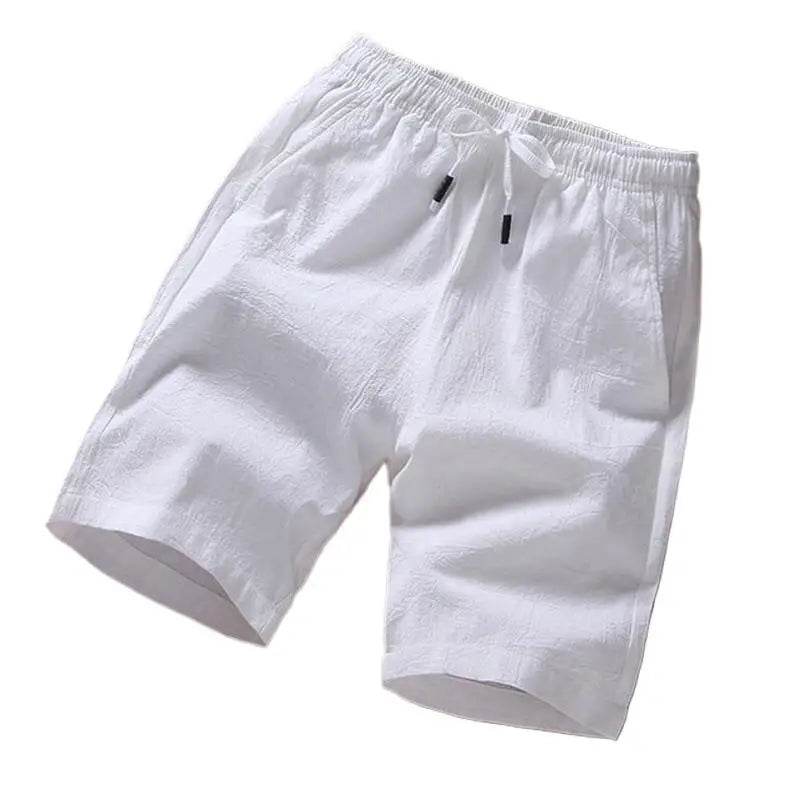 Asyabuykal Men's Slim Fit Knee Length Shorts - Cotton Linen, Breathable Summer Wear - Buy Center