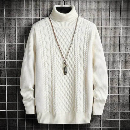 2025 Men's Winter Warm Turtleneck Sweaters Knitted Thick Pullover Casual Sweaters High Neck Knited Solid Color Jumpers for Men - Buy Center