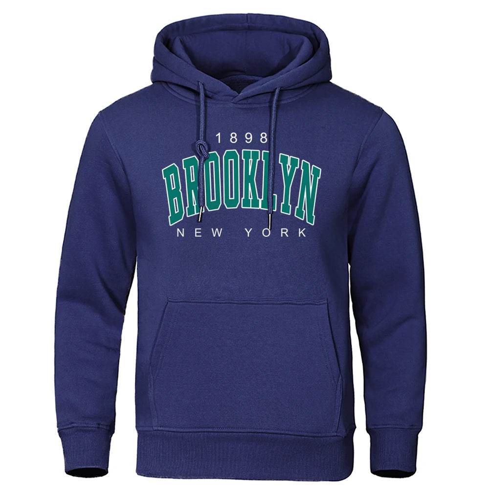 Brooklyn 1898 Oversized Men's Hoody - Casual Crewneck Fashion Sweatshirt - Buy Center