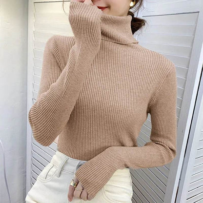 Women's Fall Turtleneck Sweater - Soft Cashmere Knit Pullover - Buy Center